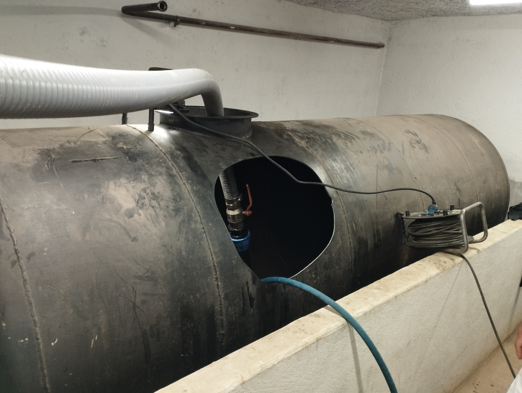 D&eacute;gazage et d&eacute;coupage d’une cuve &agrave; fioul &agrave; G&eacute;rardmer Molsheim